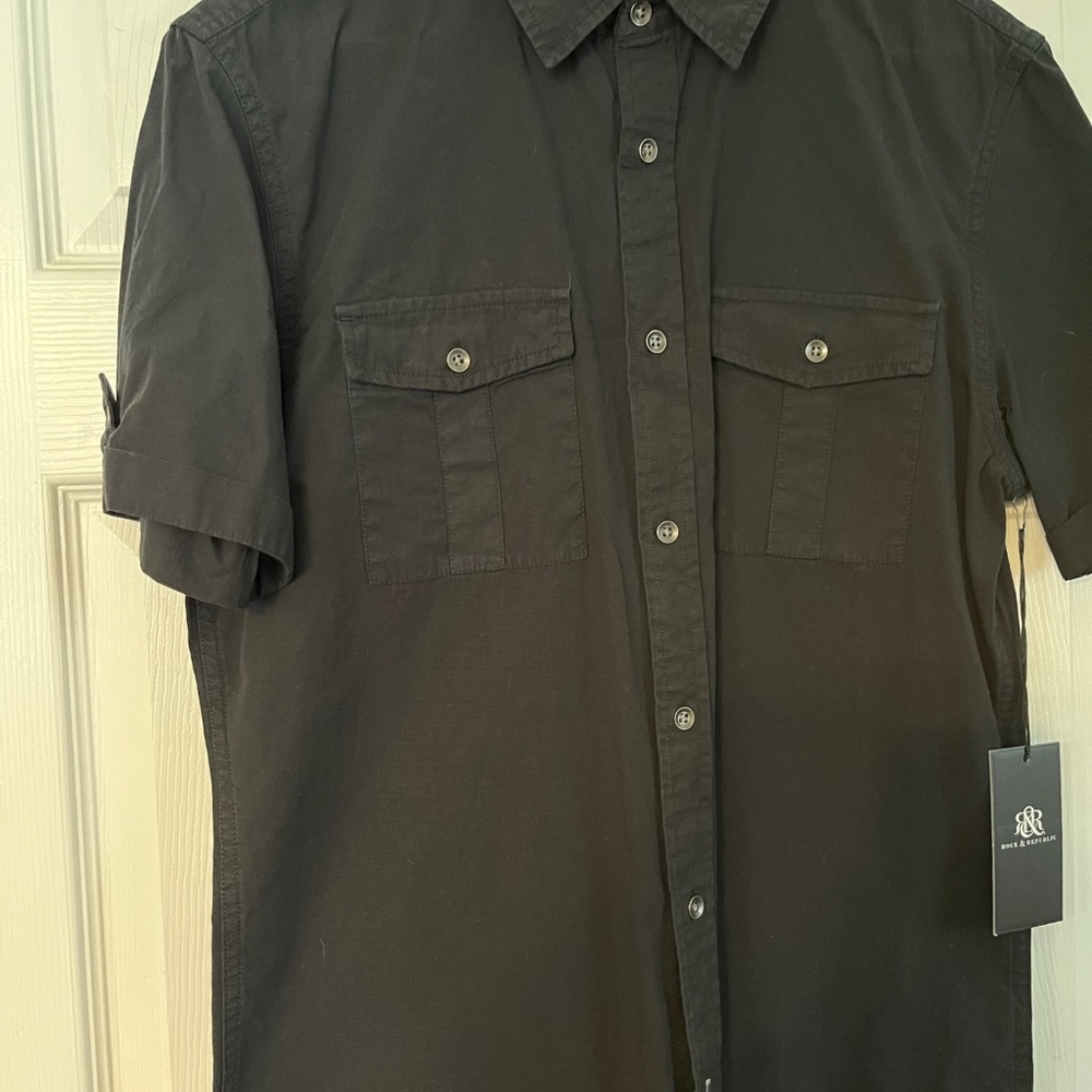 Mens Rock & Republic black button up shirt